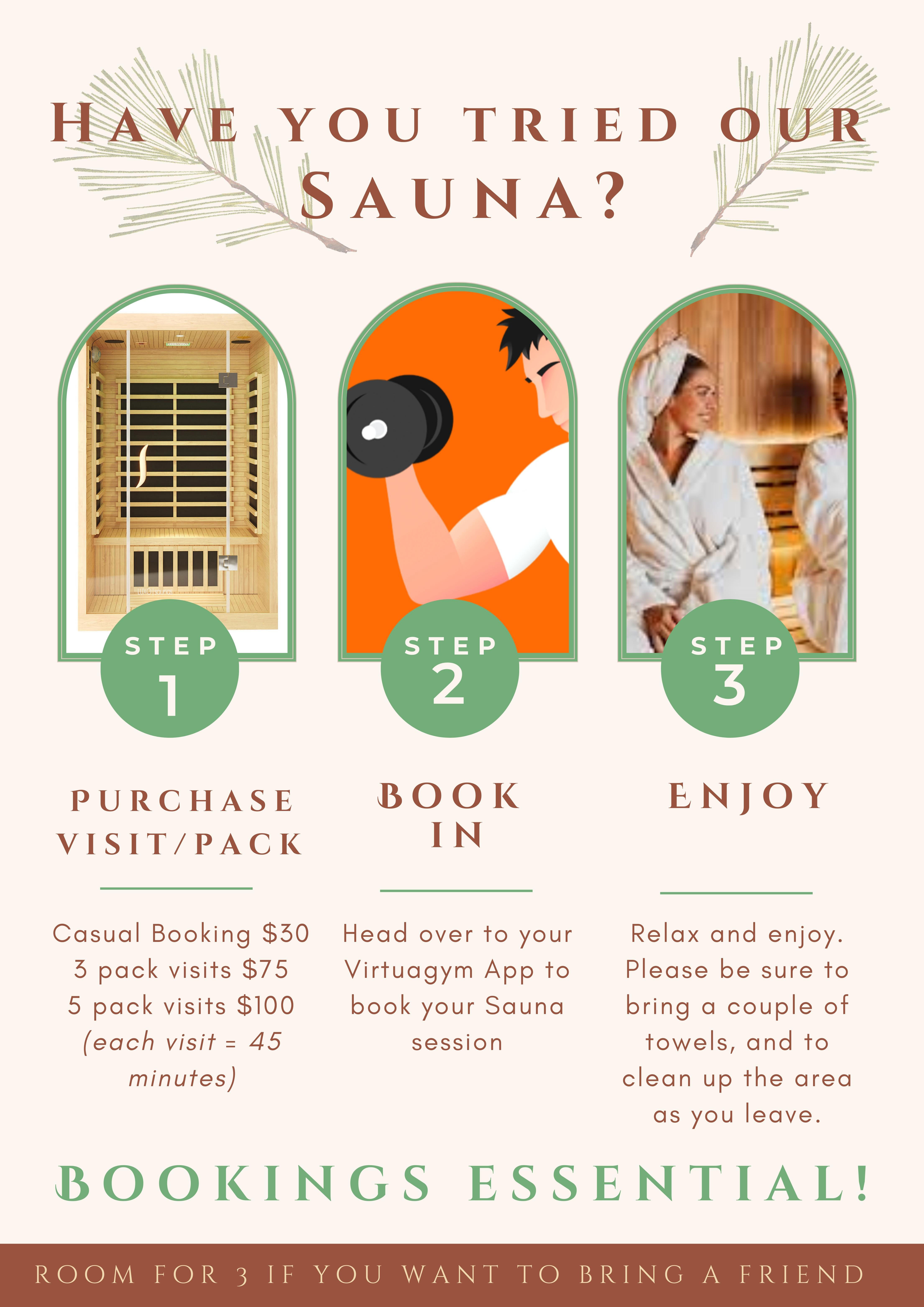 Sauna bookings