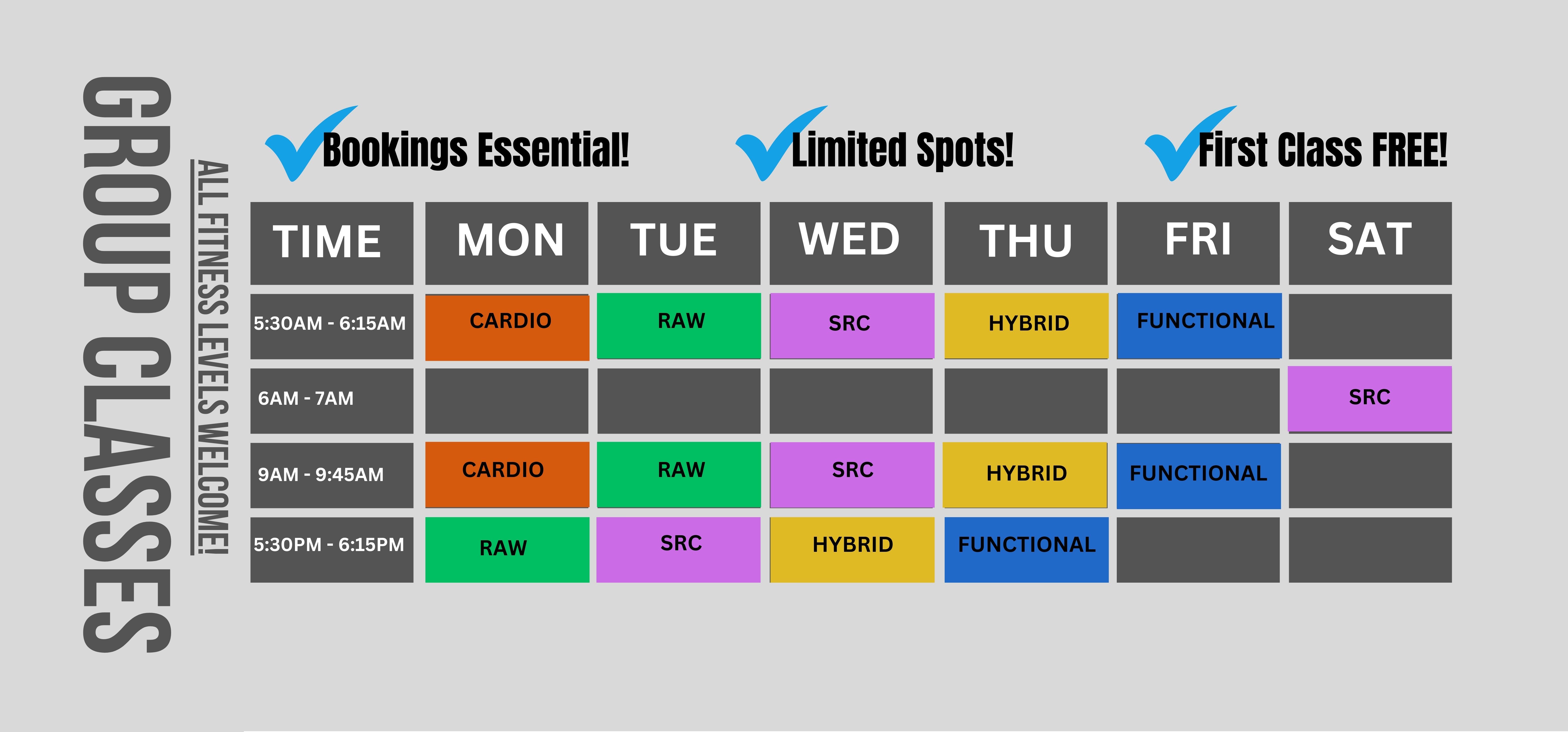 physical fix timetable